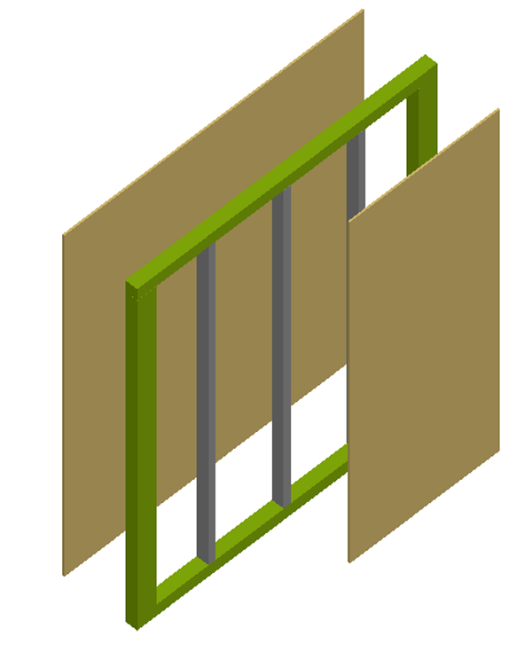 rappresentazione schematica del modulo parete
