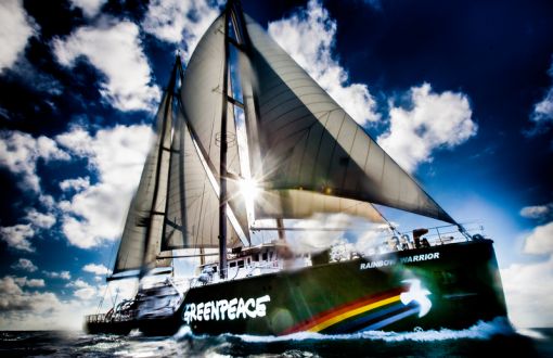 Rainbow Warrior Near the Queensland Coast