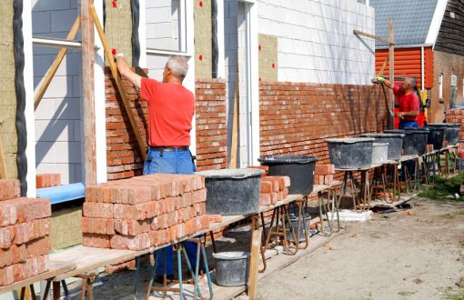 masons working at a new house