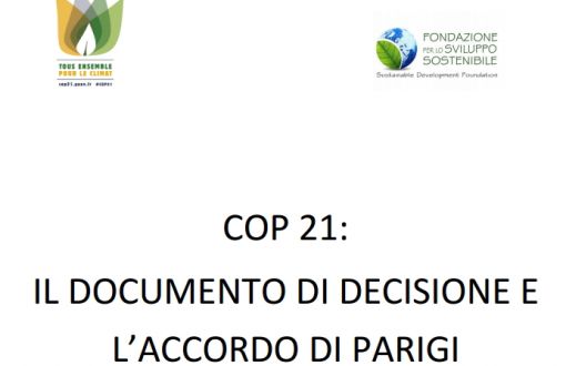 cop 21 traduzione fondazione sviluppo sostenibile